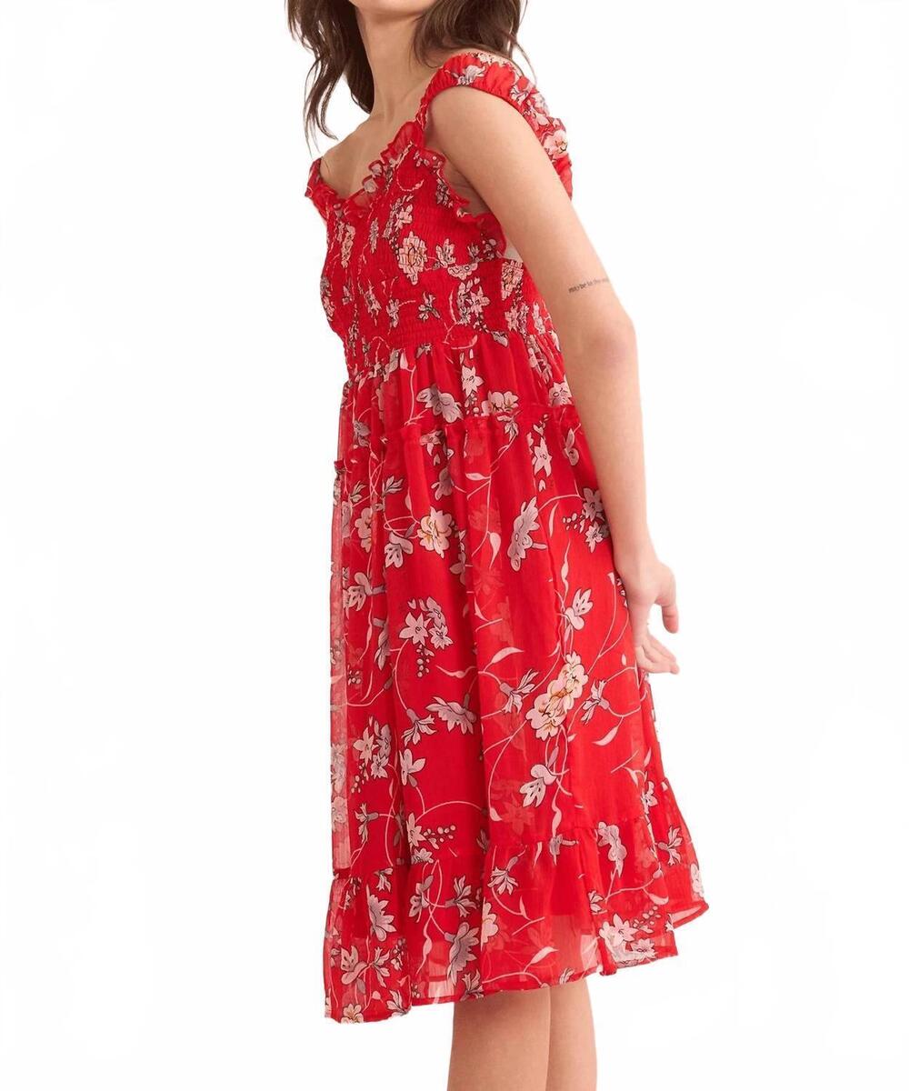 NEW BOHERA rosalee's meadow dress in red